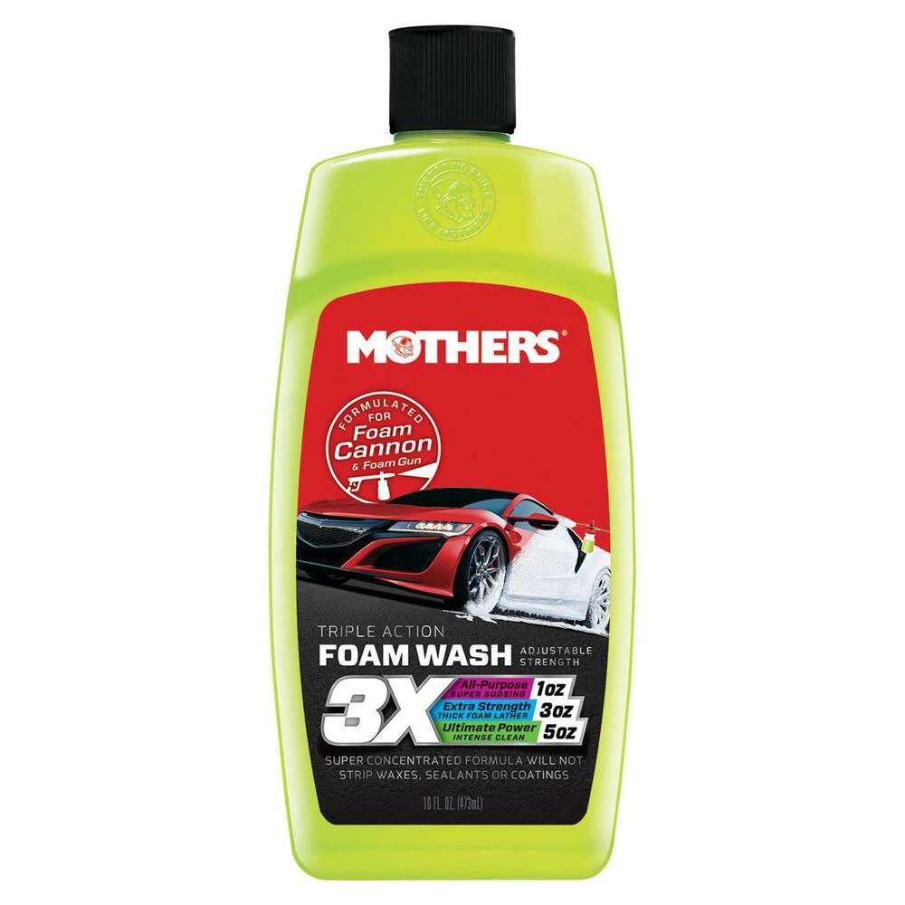 Mothers Triple Action Foam Wash Concentrate - 473mL, 655616 3 Mothers Triple Action Foam Wash Concentrate - 473mL, 655616