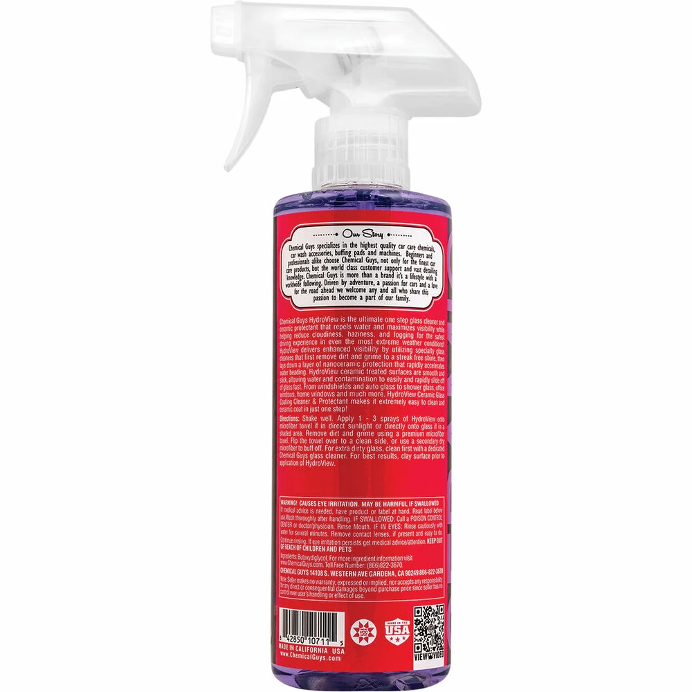 Chemical Guys HydroView Glass Cleaner & Coating 473mL 4 Chemical Guys HydroView Glass Cleaner & Coating 473mL - Image 2