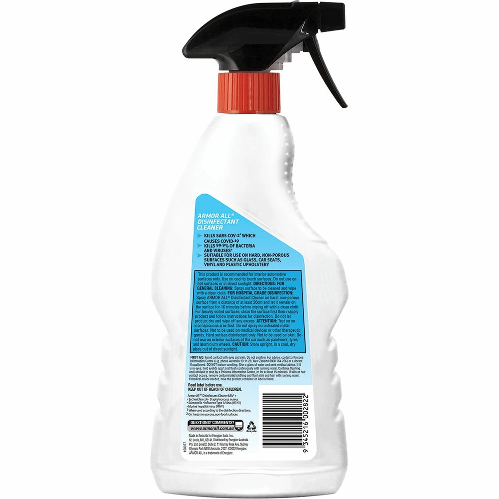 Armor All Disinfectant Spray 500mL 4 Armor All Disinfectant Spray 500mL - Image 2