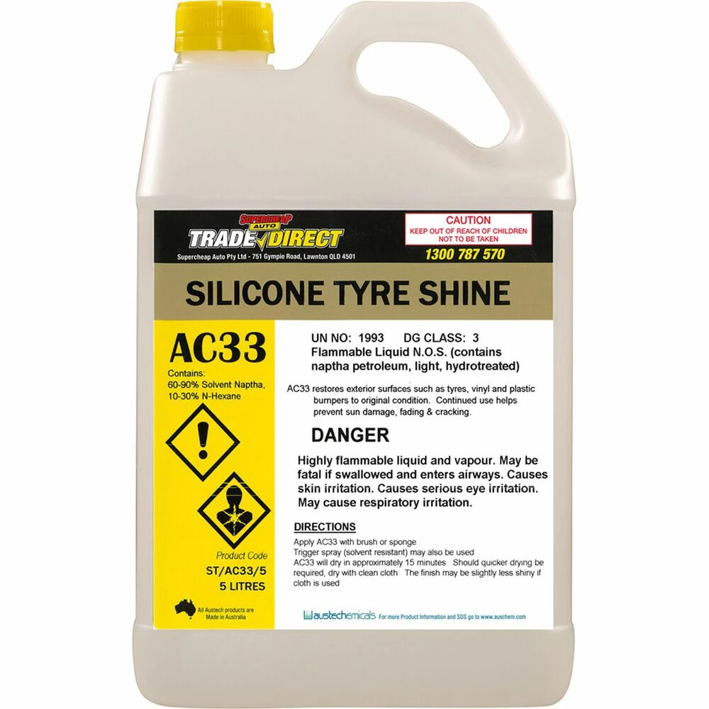 Trade Direct Silicone Tyre Shine Bottle - 5L 3 Trade Direct Silicone Tyre Shine Bottle - 5L